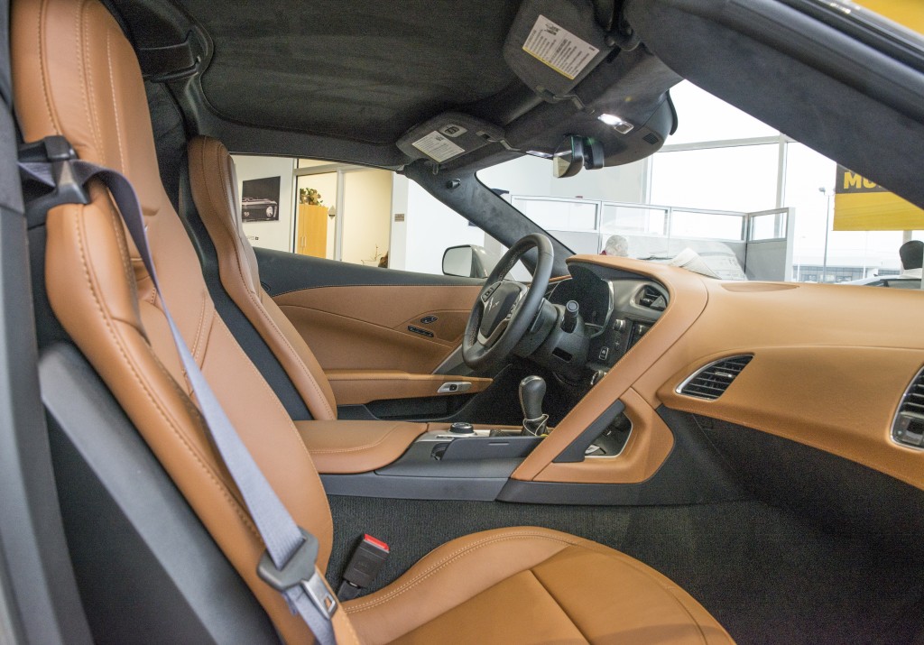 With varying color seat options, each Stingray is equipped with 8-way power leather seats, keyless access with push-button start, power tilt and telescoping steering column, two 8-inch HD color displays, and the 9-speaker Bose audio system with a minimum 3-month trial subscription to SiriusXM Satellite Radio.