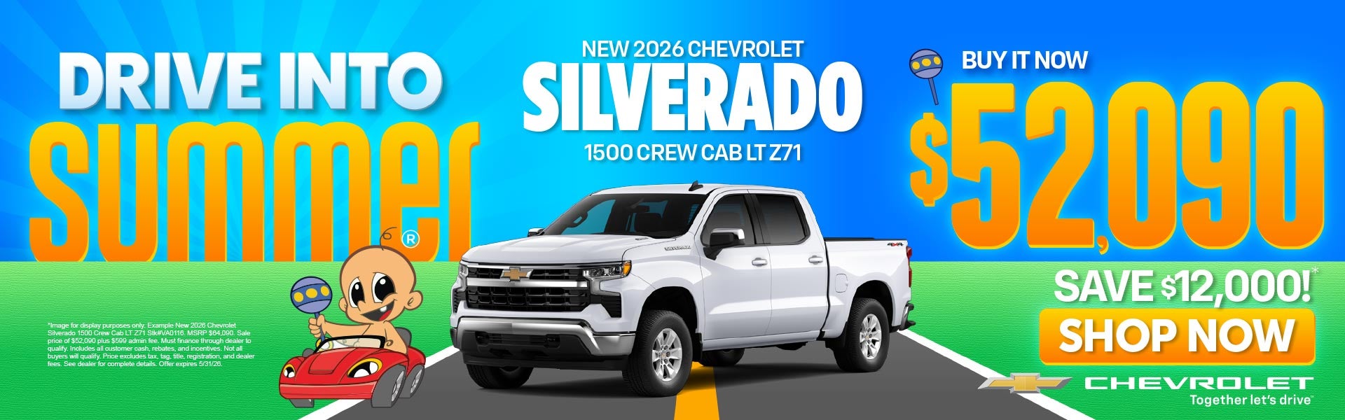 NEW 2026 CHEVROLET SILVERADO 1500 CREW CAB LT Z71	"Buy It No