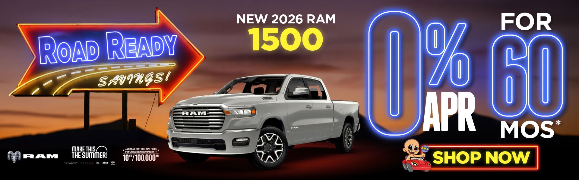 NEW 2026 RAM 1500	0% APR / 60 MO*