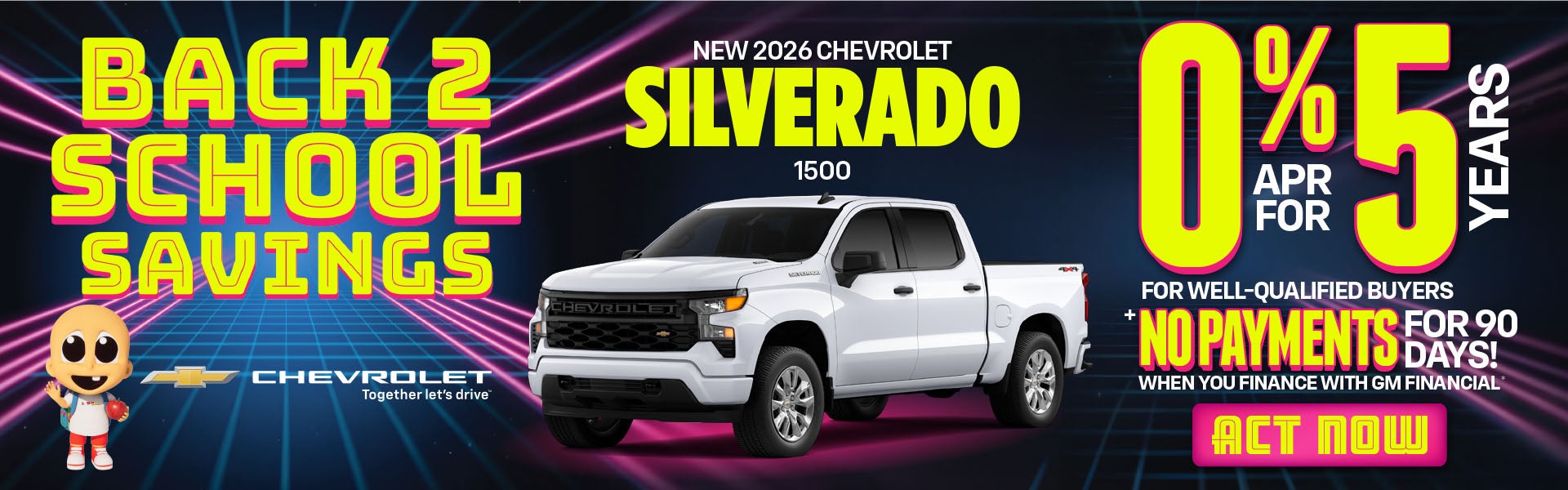 NEW 2026 Chevrolet Silverado 1500	"0% APR FOR 5 YEARS For We