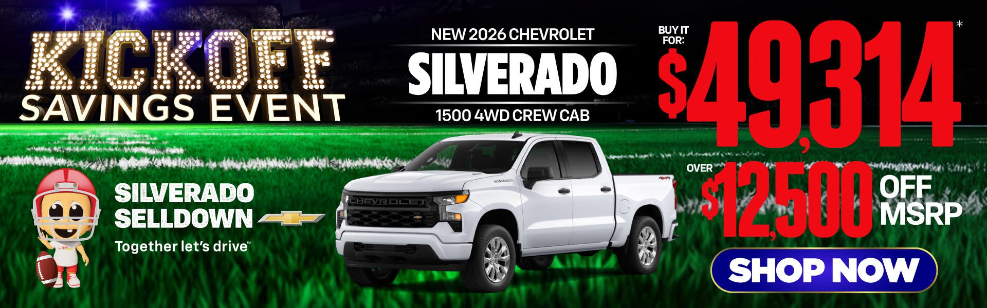 NEW 2026 CHEVROLET SILVERADO 1500 4WD CREW CAB	"BUY IT FOR $
