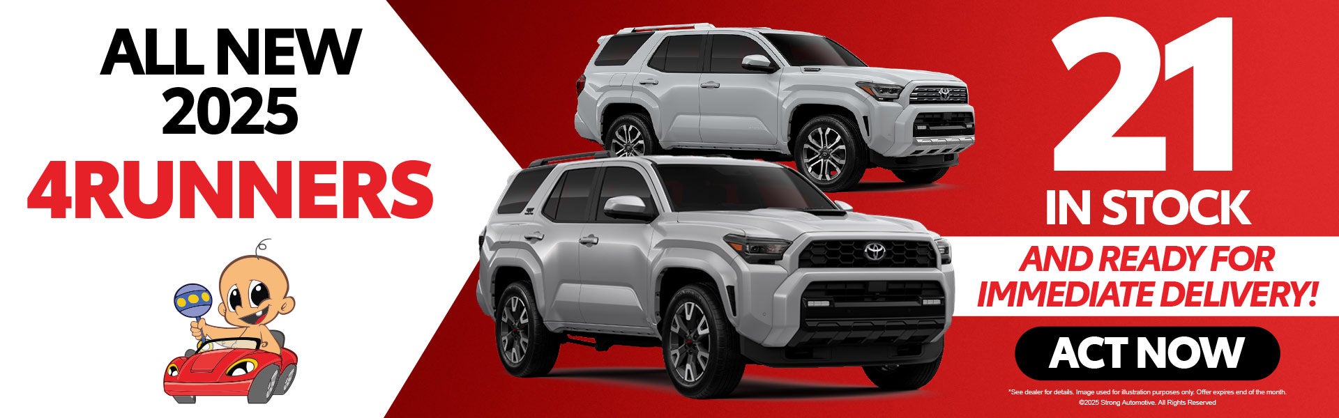 All New 2025 4Runners ready for immediate delilvery! Act Now